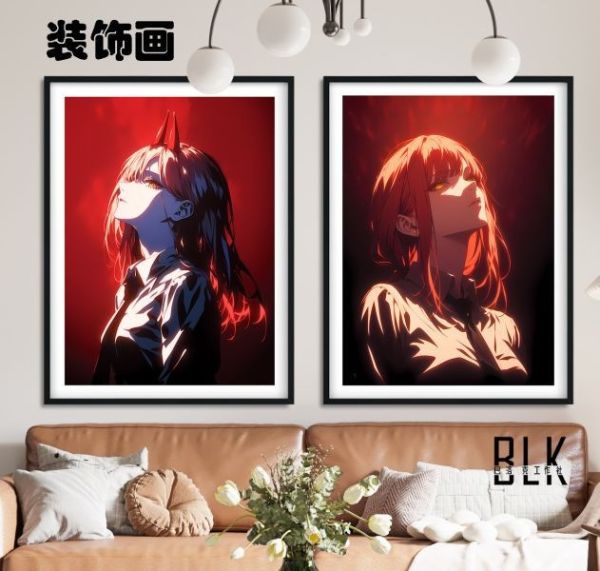 【海外代購】巴洛克 血色帕瓦瑪奇瑪鏈鋸人血之魔人裝飾畫/冰箱貼 
