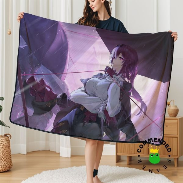 【海外代購】皇呱《星穹鐵道卡媽》崩壞 星核獵手成員壞女人卡芙卡裝飾畫 午睡毯 地毯 