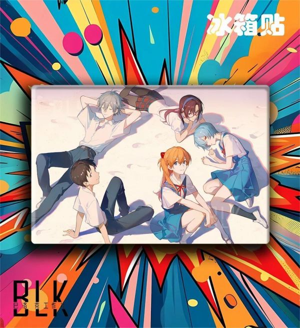 【海外代購】巴洛克 《EVA五小隻》新世紀福音戰士EVA裝飾畫冰箱貼 