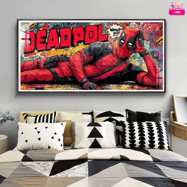 【海外代購】阿喵畫社 DEADPOOL 死侍的塗鴉狂想 8k主題高清裝飾畫 床頭地墊 發光滑鼠墊 