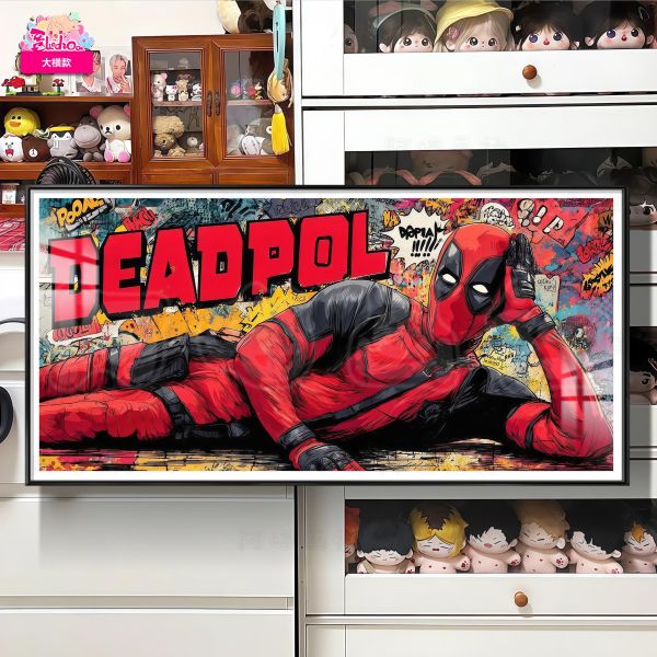 【海外代購】阿喵畫社 DEADPOOL 死侍的塗鴉狂想 8k主題高清裝飾畫 床頭地墊 發光滑鼠墊 