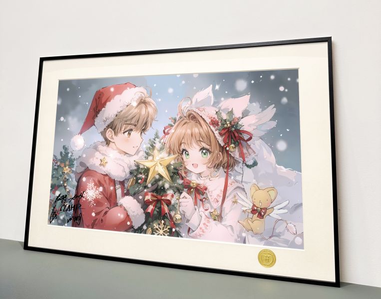 【海外代購】H2 《聖誕小櫻李小狼》魔卡少女櫻百變小櫻裝飾畫 