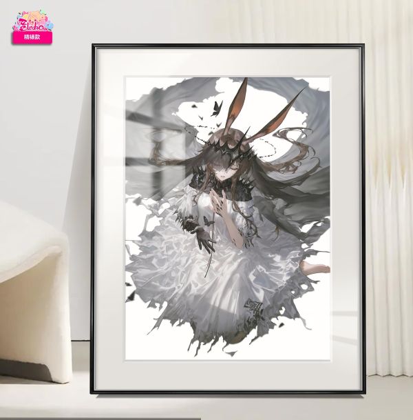 【海外代購】阿喵畫社 魔王 阿米婭 展館級8k收藏超清精裱畫 床頭地墊 冰箱貼 