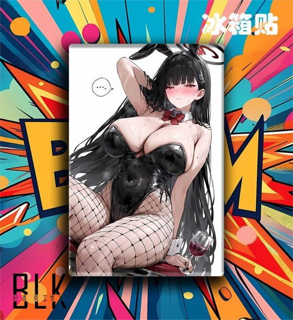 【海外代購】巴洛克 兔女郎莉音蔚藍檔案裝飾畫/冰箱貼 