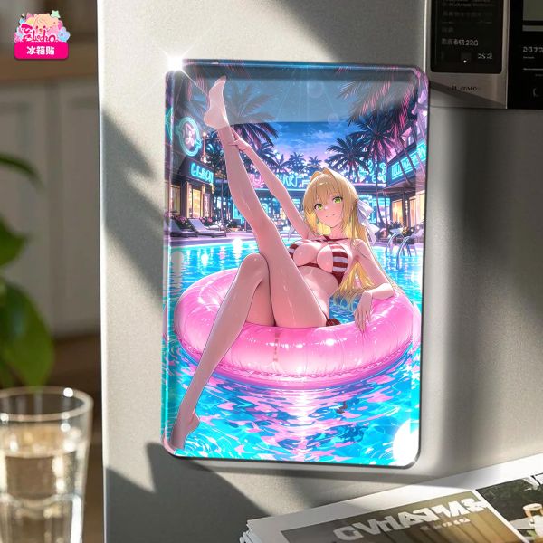 【海外代購】阿喵畫社 泳池派對 saber 8k主題高清裝飾畫 牆面掛毯 床頭地墊 冰箱貼 