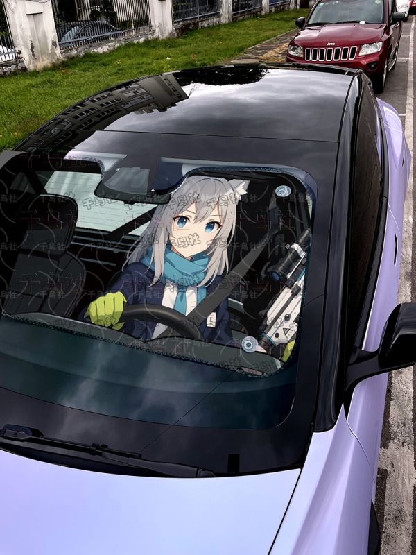 【海外代購】千鳥社 《汽車前擋遮陽砂狼白子》二次元汽車遮陽防曬前擋開車砂狼白子蔚藍檔案白子 