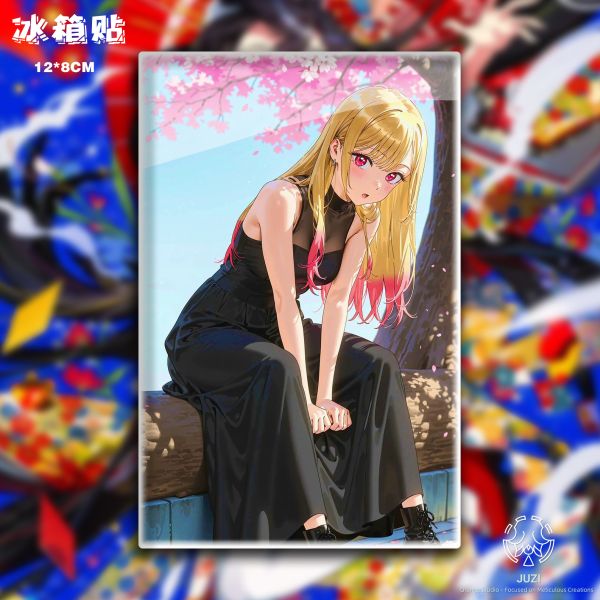 【海外代購】橘子 JUZI 櫻落喜多川 冰箱貼 色卡紙 