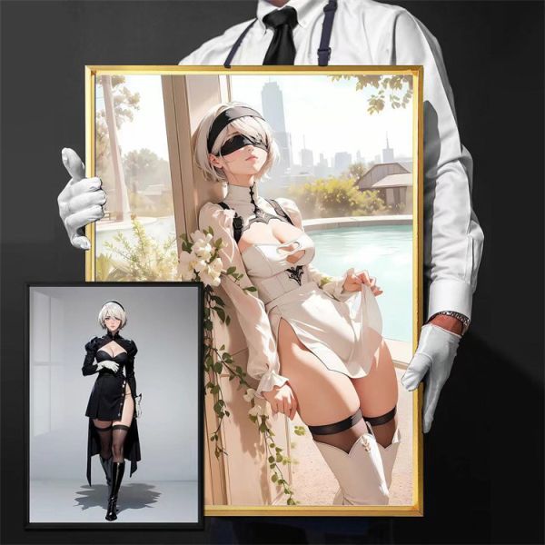 【海外代購】千鳥社 YoRHa尤爾哈2B尼爾機械紀元NieR裝飾畫 
