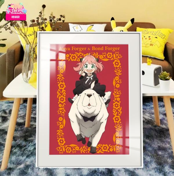 【海外代購】阿喵畫社 新春賜福阿尼亞與邦迪 展館級8k超清精裱畫 