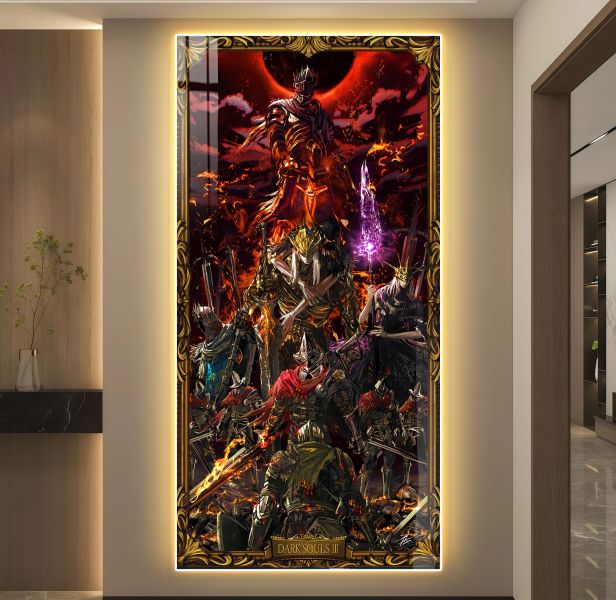 【海外代購】阿喵畫社 黑暗靈魂餘燼之輝 超長發光燈帶裝飾畫 