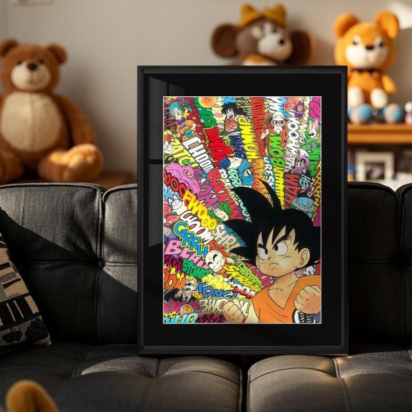 【海外代購】千鳥社 《小悟空的七龍珠世界 裝飾畫》小悟空龍珠布瑪克林龜仙人二次元週邊動漫掛畫臥室電競房裝飾畫 午睡毯 地毯 