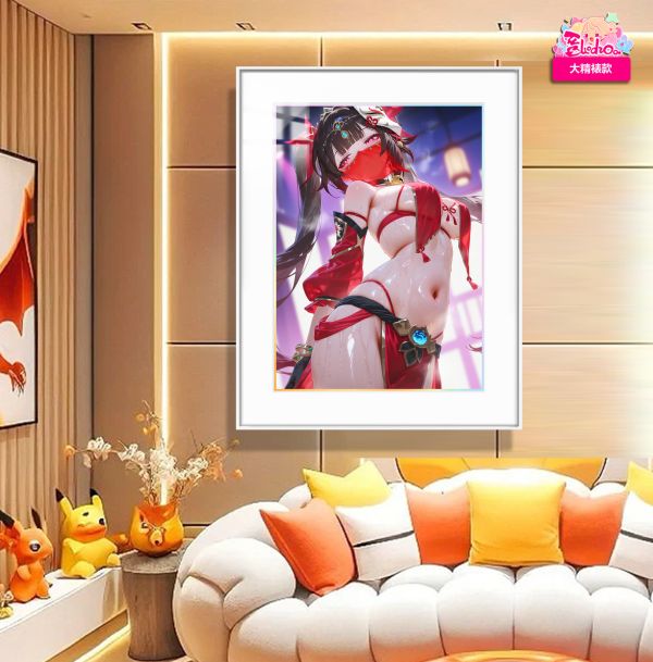 【海外代購】阿喵畫社 羞羞 花火 展館級8k超清精裱畫 