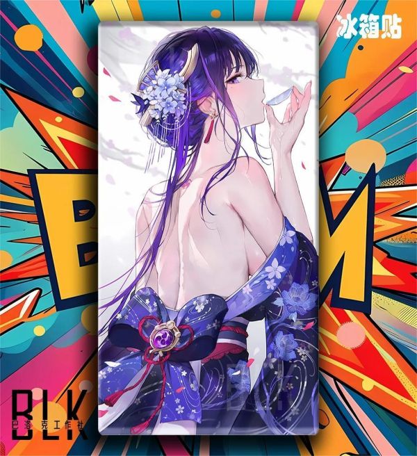 【海外代購】巴洛克 《微醺雷電》原神影稻妻裝飾畫冰箱貼 