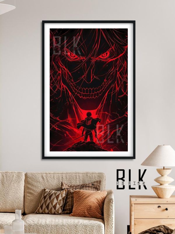 【海外代購】巴洛克《艾倫巨人》利威爾進擊的巨人Attack on Titan三笠Eren動畫裝飾畫冰箱貼 