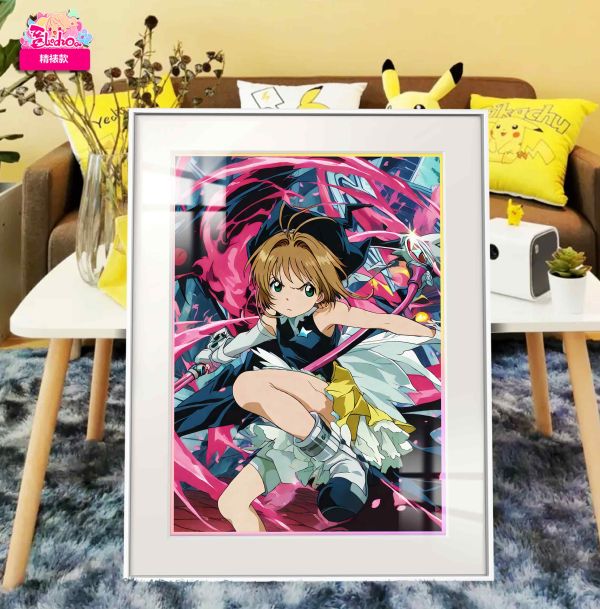 【海外代購】阿喵畫社 戰鬥吧！魔卡少女櫻 展館級8k超清精裱畫 床頭地墊 牆面掛毯 冰箱貼 