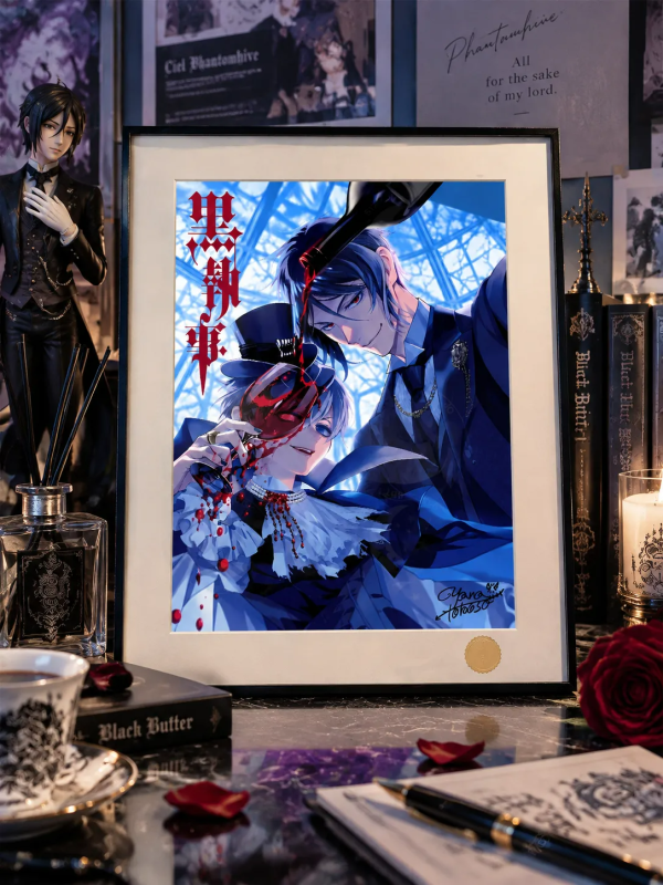 【海外代購】星空 《黑執事20週年》Black Butler塞巴斯蒂安夏爾裝飾畫 