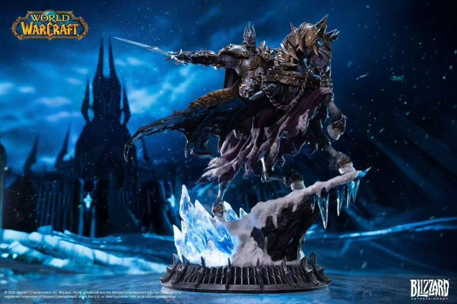 【預定】Blizzard 暴雪遊戲 魔獸世界 巫妖王&無敵戰馬14吋收藏級雕像 