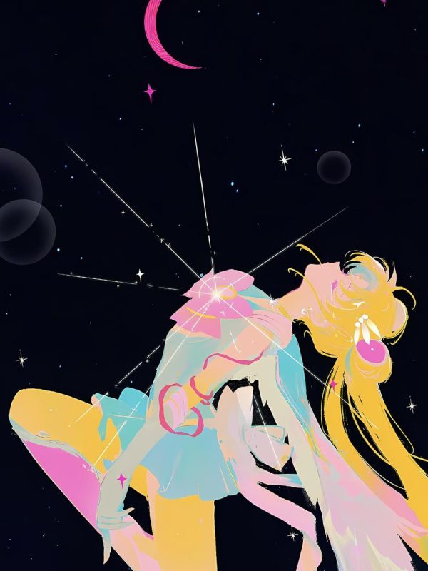 【海外代購】星空 《月亮變身》美少女戰士水兵月月野兔水手月亮倩妮迪公主Sailor Moon動漫裝飾畫 