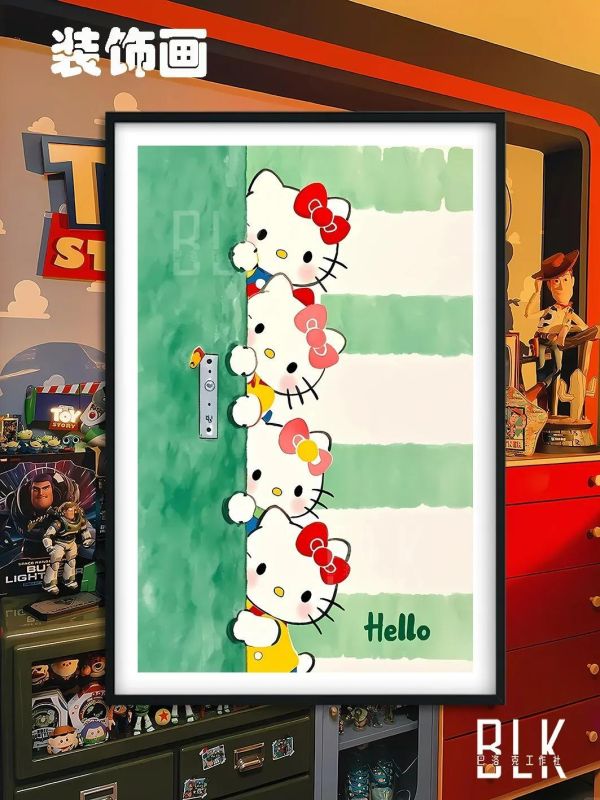 【海外代購】巴洛克 《綠色kitty》Hello Kitty新年馬年裝飾畫冰箱貼 