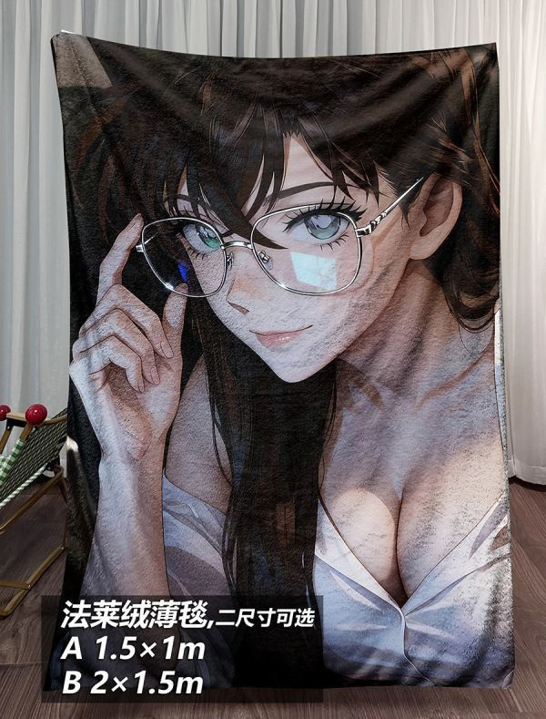 【海外代購】千鳥社 《屏幕前的毛利蘭》名偵探柯南午睡毯地毯裝飾畫 午睡毯 地毯 