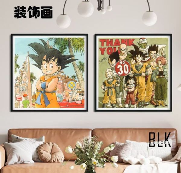 【海外代購】巴洛克 龍珠系列超級賽亞人小悟空/全家福裝飾畫/亞克力冰箱貼 
