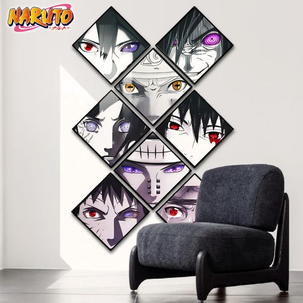 【海外代購】阿喵畫社 輪迴眼八宮格卡磚 手辦牆背景牆八宮格 