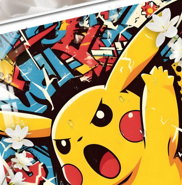 【海外代購】阿喵畫社 寶可夢 塗鴉 皮卡丘 8k超清 裝飾畫 