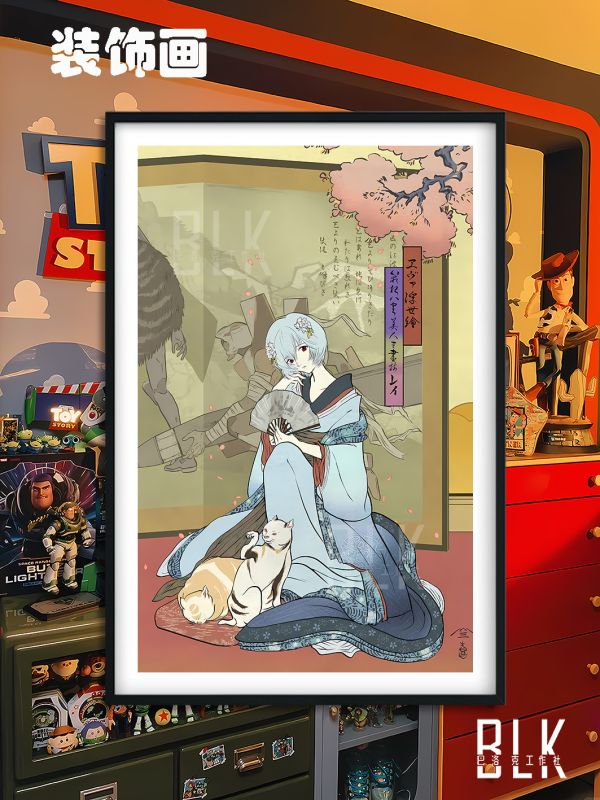 【海外代購】巴洛克 《浮世繪系列EVA》新世紀福音戰士Asuka初號機二號機動漫裝飾畫 