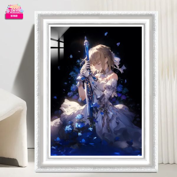 【海外代購】阿喵畫社 白禮服系列 劍葬玫瑰 吾王saber 