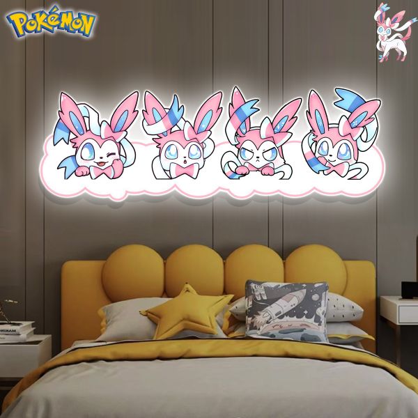 【海外代購】阿喵畫社 仙子伊布橫款燈帶畫 