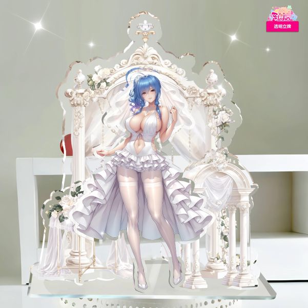 【海外代購】阿喵畫社 立牌第十七彈婚紗碧藍航線那不勒斯/聖路易斯/黛朵/勝 利 25cm大型四層背景亞克力立牌 