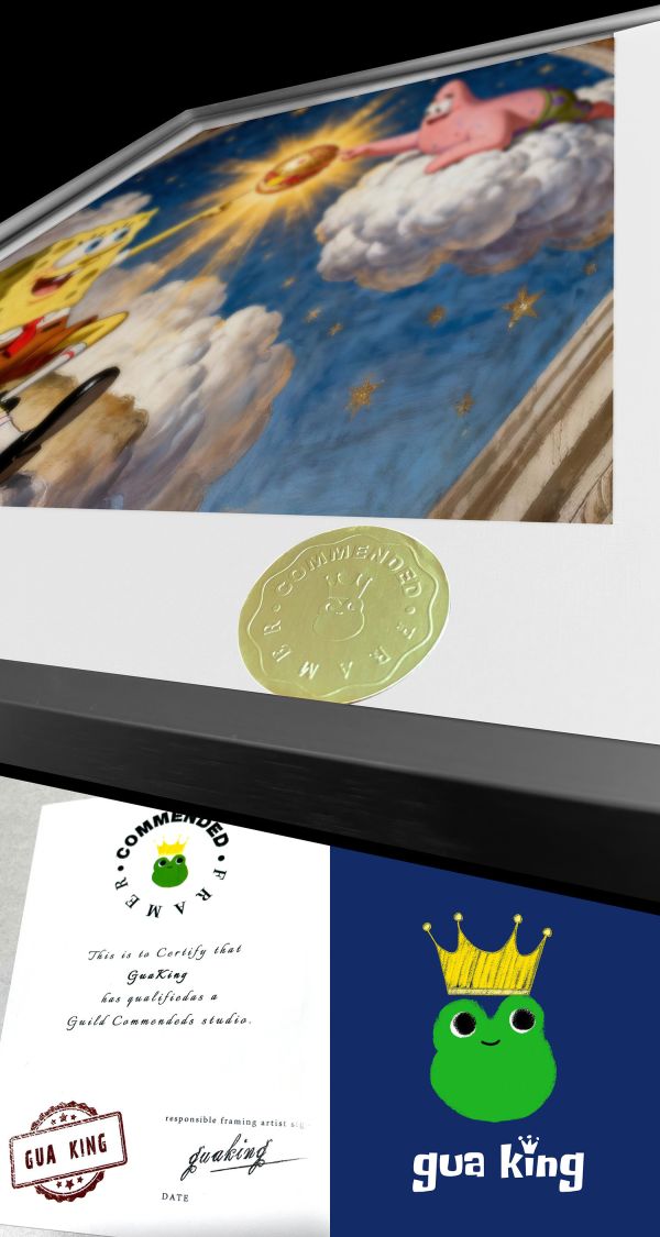 【海外代購】皇呱 《創造蟹黃堡》 海綿寶寶米開朗基羅名畫創造蟹黃堡週邊裝飾畫 午睡毯 地毯 