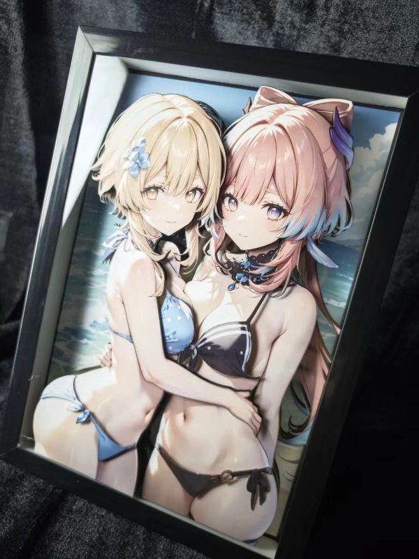 【海外代購】泥棒貓 極簡立體裝飾畫 D9-001 螢&珊瑚宮心海 