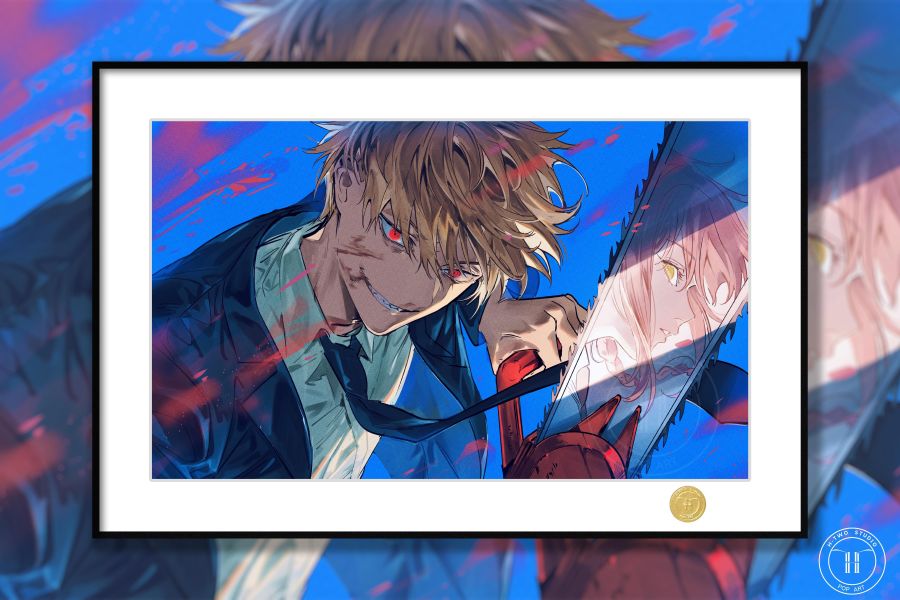 【海外代購】H2 《電次瑪奇瑪》電鋸人裝飾畫 