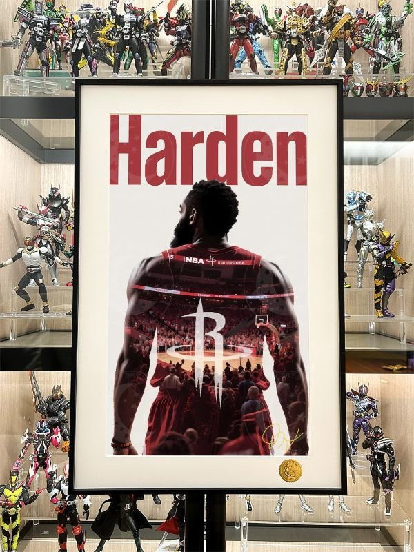 【海外代購】星空 《哈登背影》James Harden火箭隊大鬍子NBA登哥裝飾畫 