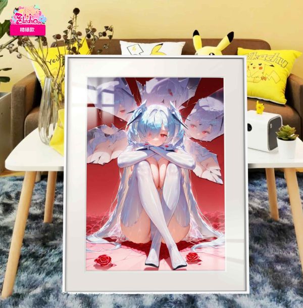 【海外代購】阿喵畫社 勝利女神 破碎 灰姑娘 展館級8k超清精裱畫 午睡毛毯 書桌掛毯 冰箱貼 