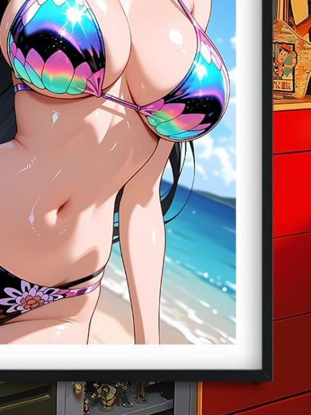 【海外代購】巴洛克 《泳裝女帝》海賊王onepiece波雅漢庫克路飛七武海動漫裝飾畫冰箱貼 