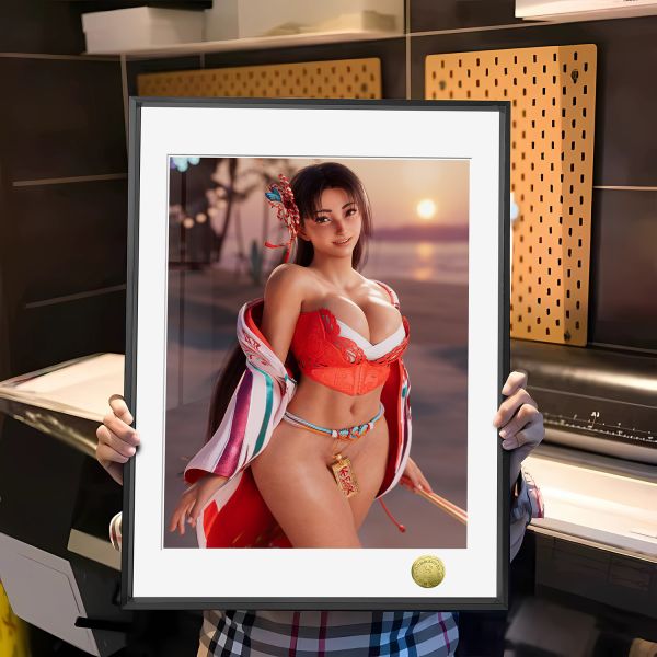 【海外代購】皇呱 《火辣忍者》 拳皇火辣忍者不知火舞海邊火辣泳衣同人周邊裝飾畫 午睡毯  地毯 