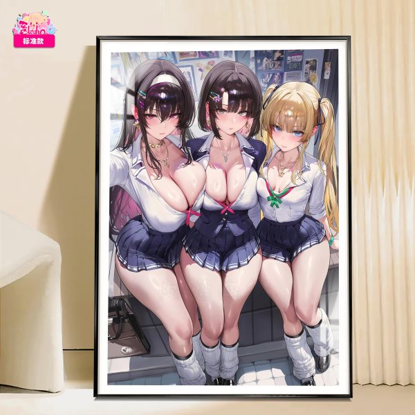 【海外代購】阿喵畫社 路人女主角三姊妹加藤惠澤村霞之丘 8k主題高清裝飾畫 牆面掛毯  地墊  冰箱貼 