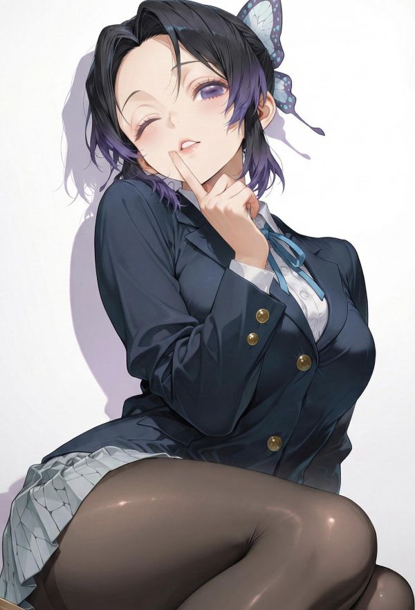 【海外代購】H2 《制服蝴蝶忍者》鬼滅之刃小忍鬼殺隊蟲柱九柱動漫二次元裝飾畫 