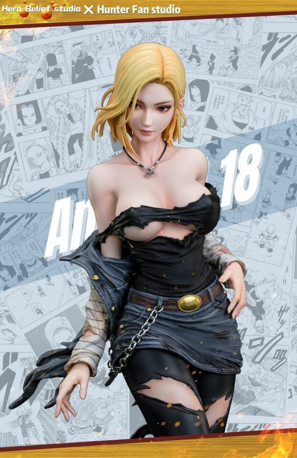 【R18版-海外現貨】Hunter Fan HF 人造人18號 1/4 雙頭雕 