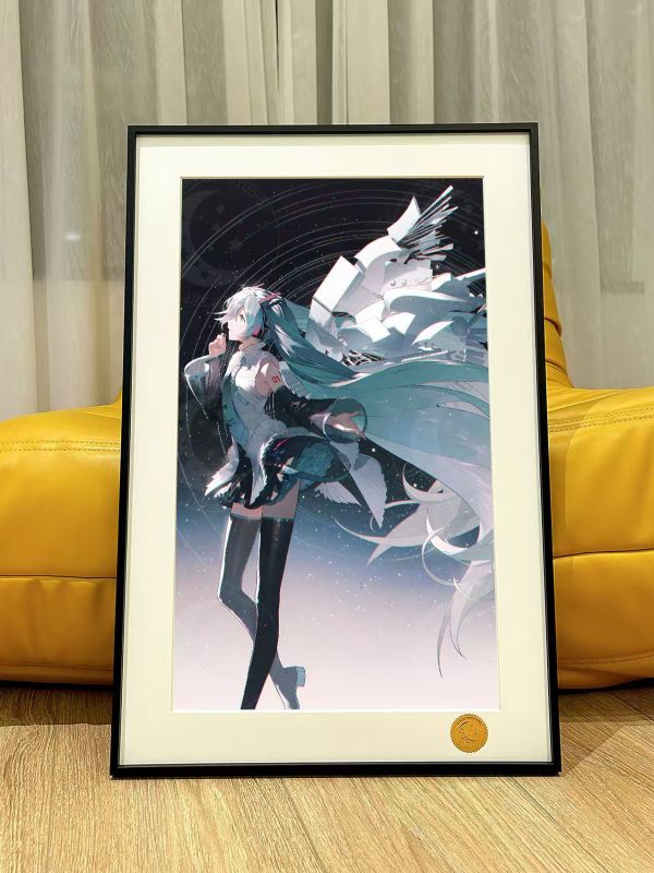 【海外代購】星空 《歌姬初音》初音未來Miku世界第一公主殿下甩蔥歌遊戲動漫裝飾畫 