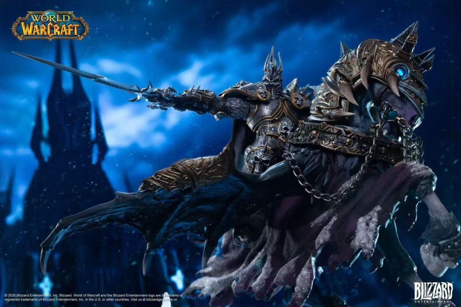 【預定】Blizzard 暴雪遊戲 魔獸世界 巫妖王&無敵戰馬14吋收藏級雕像 