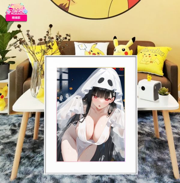 【海外代購】阿喵畫社 搗蛋鬼 調月莉音 8k超清精裱畫 