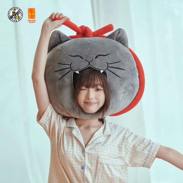 【海外代購】OFFART 百貓異境 咬錢貓毛絨抱枕 