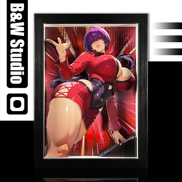 【海外代購】黑白畫映 B&W KOF Shermie 夏爾米 立體裝飾畫 