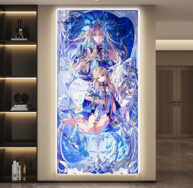 【海外代購】阿喵畫社 雙生幻影 深海卡提希婭 超長發光燈帶裝飾畫 地墊 