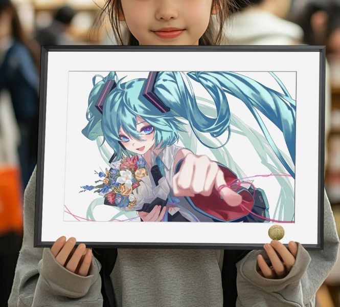 【海外代購】皇呱 《初音的約定》初音未來裝飾畫 午睡毯 地毯 