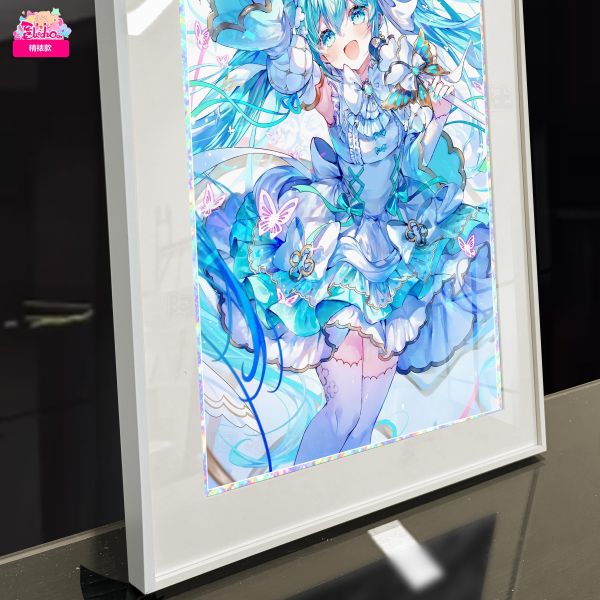 【海外代購】阿喵畫社 歌聲未來 初音臻彩款 展館級8k收藏超清精裱畫 牆面掛毯 床頭地墊 發光卡磚 冰箱貼 