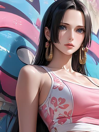【海外代購】巴洛克 《瑜珈女帝》海賊王onepiece波雅漢庫克路飛七武海動漫裝飾畫冰箱貼 